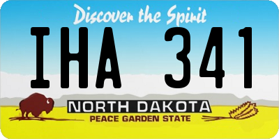 ND license plate IHA341