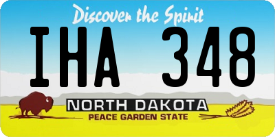 ND license plate IHA348