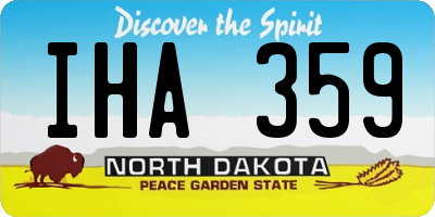 ND license plate IHA359