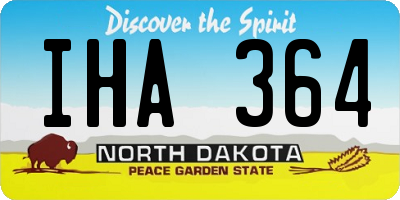 ND license plate IHA364
