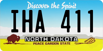 ND license plate IHA411
