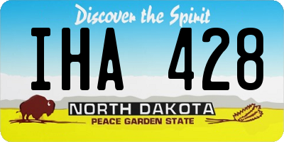 ND license plate IHA428