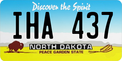 ND license plate IHA437