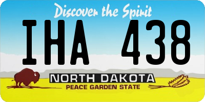 ND license plate IHA438