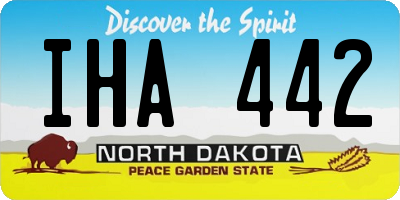 ND license plate IHA442