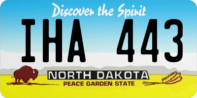 ND license plate IHA443