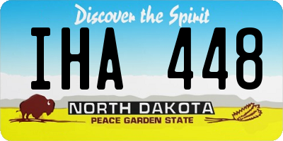 ND license plate IHA448