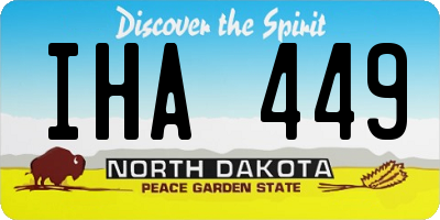 ND license plate IHA449