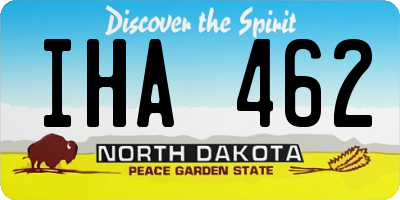 ND license plate IHA462