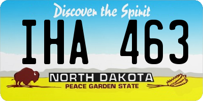 ND license plate IHA463