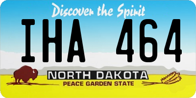 ND license plate IHA464
