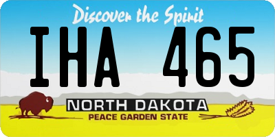 ND license plate IHA465