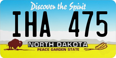 ND license plate IHA475