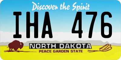 ND license plate IHA476