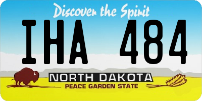 ND license plate IHA484