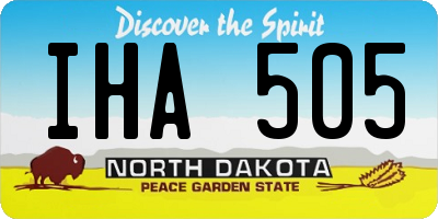 ND license plate IHA505