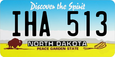 ND license plate IHA513