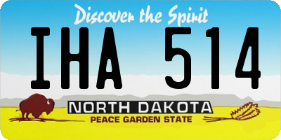 ND license plate IHA514