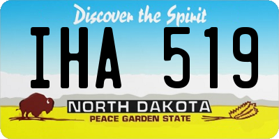 ND license plate IHA519
