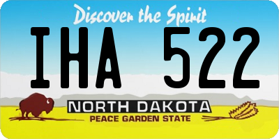 ND license plate IHA522