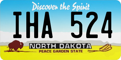 ND license plate IHA524