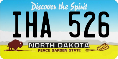 ND license plate IHA526