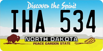 ND license plate IHA534