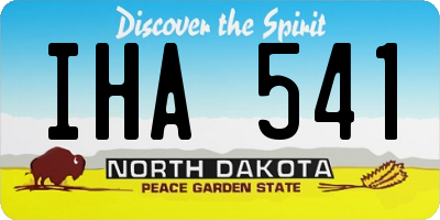 ND license plate IHA541