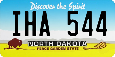 ND license plate IHA544