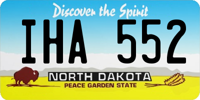 ND license plate IHA552