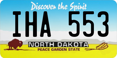 ND license plate IHA553