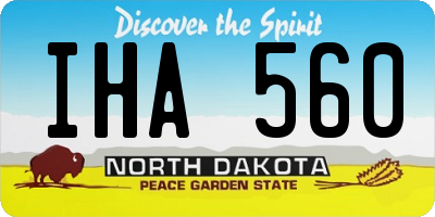 ND license plate IHA560