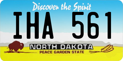 ND license plate IHA561