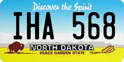 ND license plate IHA568