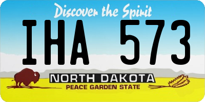 ND license plate IHA573
