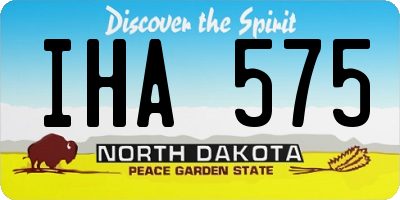 ND license plate IHA575