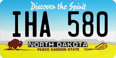 ND license plate IHA580