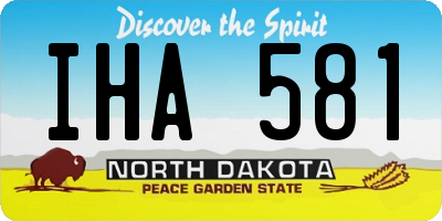 ND license plate IHA581