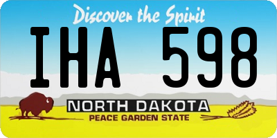 ND license plate IHA598
