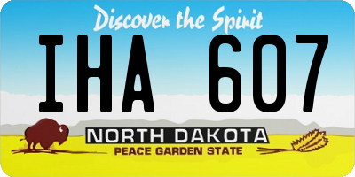 ND license plate IHA607
