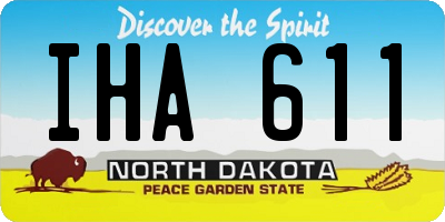 ND license plate IHA611