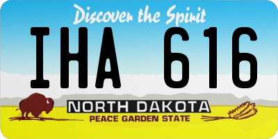 ND license plate IHA616