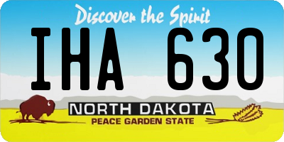 ND license plate IHA630