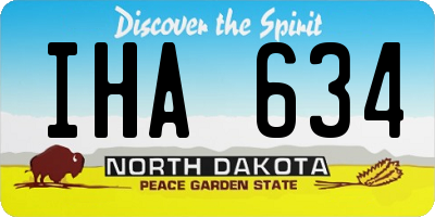ND license plate IHA634