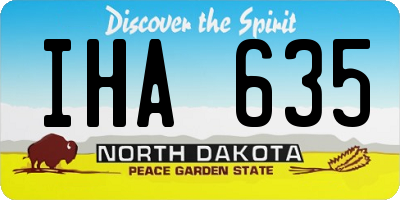 ND license plate IHA635