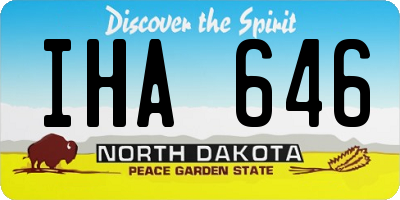 ND license plate IHA646