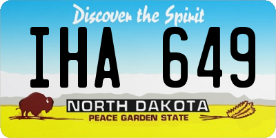 ND license plate IHA649