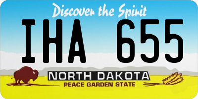 ND license plate IHA655
