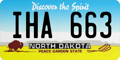 ND license plate IHA663
