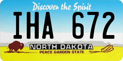 ND license plate IHA672